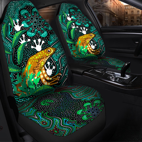 Australia Car Seat Cover - Dreaming Indigenous Frog Australia Car Seat Cover - Dreaming Indigenous Frog