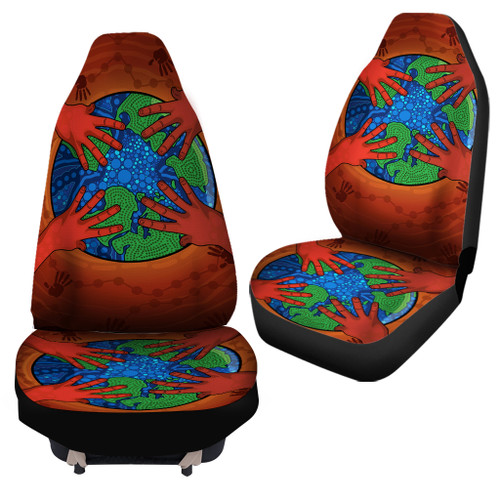 Australia Indigenous Car Seat Cover - Let's Save the planet together