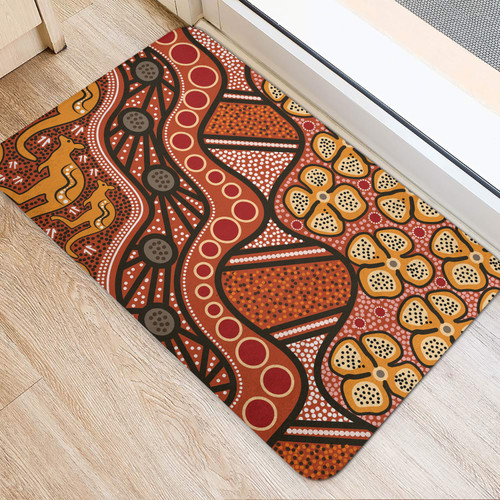 Australia Aboriginal Inspired Door Mat -  Aboiginal Inspired Dot Painting Style Door Mat Australia Aboriginal Inspired Door Mat -  Aboiginal Inspired Dot Painting Style Door Mat
