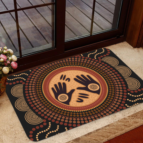 Australia Aboriginal Inspired Door Mat - Concept Art Aboiginal Inspired Dot Painting Style Door Mat Australia Aboriginal Inspired Door Mat - Concept Art Aboiginal Inspired Dot Painting Style Door Mat