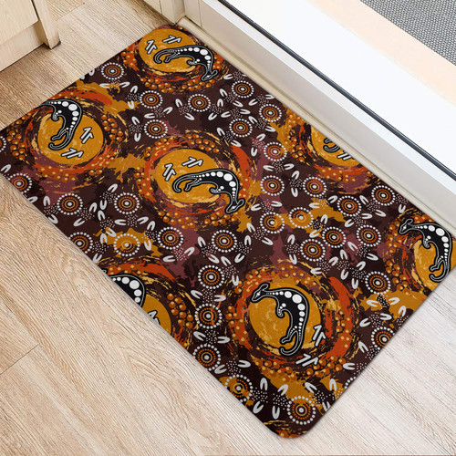 Australia Aboriginal Inspired Door Mat - Kangaroo Aboiginal Inspired Dot Painting Style Door Mat Australia Aboriginal Inspired Door Mat - Kangaroo Aboiginal Inspired Dot Painting Style Door Mat