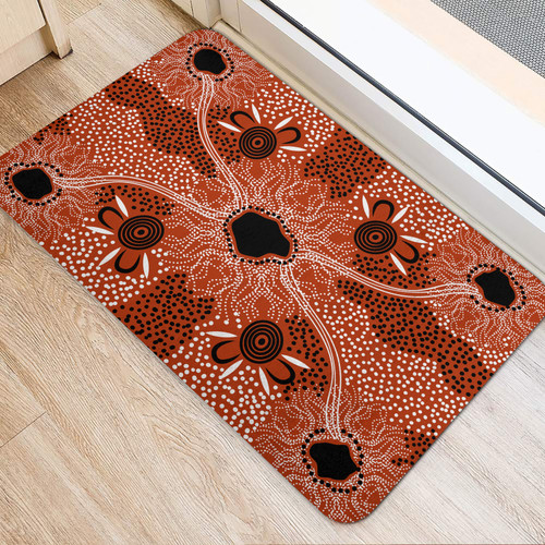 Australia Aboriginal Inspired Door Mat - Indigenous Map Aboiginal Inspired Dot Painting Style Door Mat Australia Aboriginal Inspired Door Mat - Indigenous Map Aboiginal Inspired Dot Painting Style Door Mat