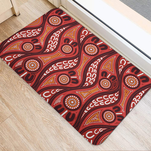 Australia Aboriginal Inspired Door Mat - Indigenous Art Aboriginal Inspired Dot Painting Style Door Mat 4 Australia Aboriginal Inspired Door Mat - Indigenous Art Aboriginal Inspired Dot Painting Style Door Mat 4