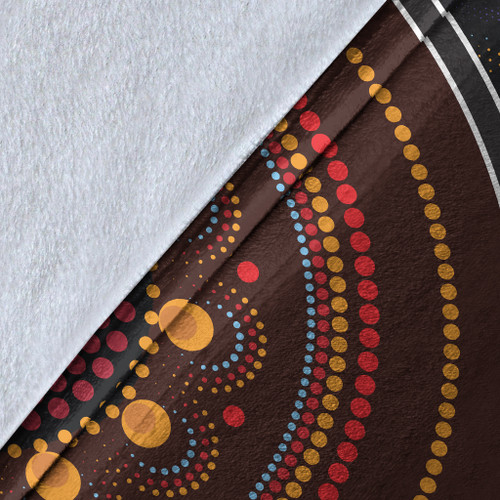 Australia Aboriginal Inspired Blanket - Aboriginal Style Of Dot Painting Australia Aboriginal Inspired Blanket - Aboriginal Style Of Dot Painting