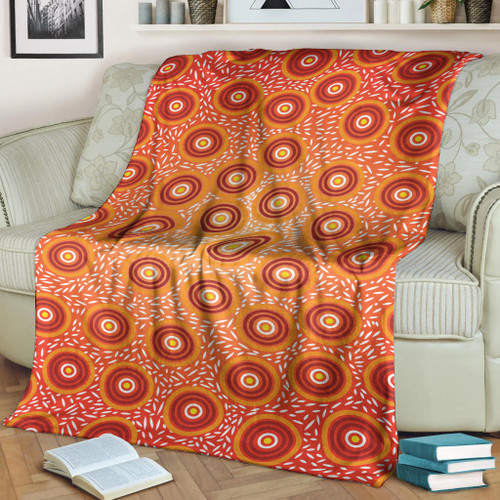 Australia Aboriginal Inspired Blanket -  Aboriginal Art Seamless Pattern