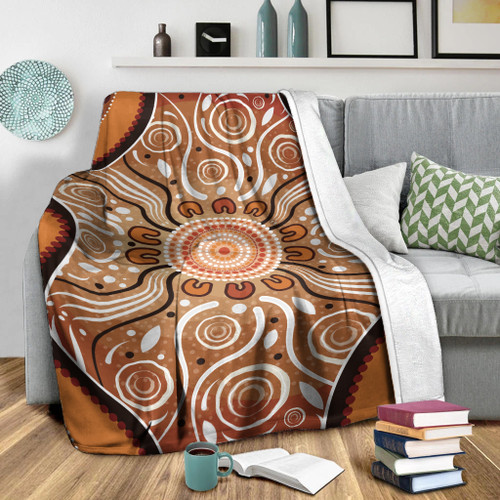 Australia Aboriginal Inspired Blanket - Aboriginal Dot Art Background Australia Aboriginal Inspired Blanket - Aboriginal Dot Art Background