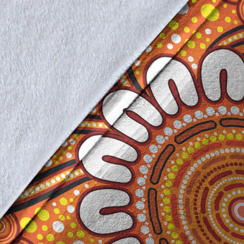 Australia Aboriginal Inspired Blanket - Aboriginal Art Dot Painting Australia Aboriginal Inspired Blanket - Aboriginal Art Dot Painting