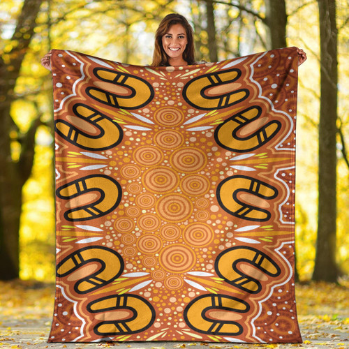 Australia Aboriginal Inspired Blanket - Aboriginal Dot Design Background Australia Aboriginal Inspired Blanket - Aboriginal Dot Design Background