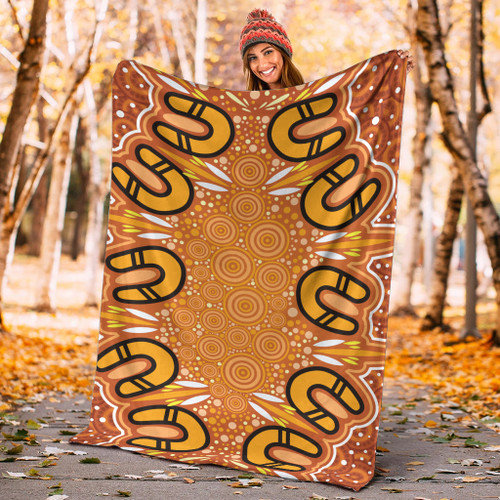 Australia Aboriginal Inspired Blanket - Aboriginal Dot Design Background Australia Aboriginal Inspired Blanket - Aboriginal Dot Design Background