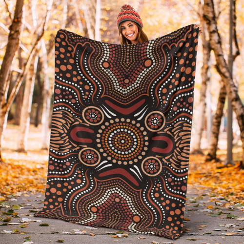 Australia Aboriginal Inspired Blanket - Aboriginal Style Of Background Australia Aboriginal Inspired Blanket - Aboriginal Style Of Background