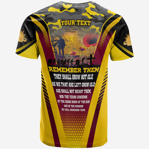 Australia Anzac Camo T-shirt - Custom Anzac Poem Lest We Forget T-shirt
