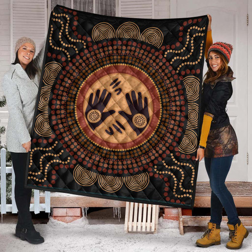 Australia Aboriginal Inspired Quilt - Concept Art Aboiginal Inspired Dot Painting Style