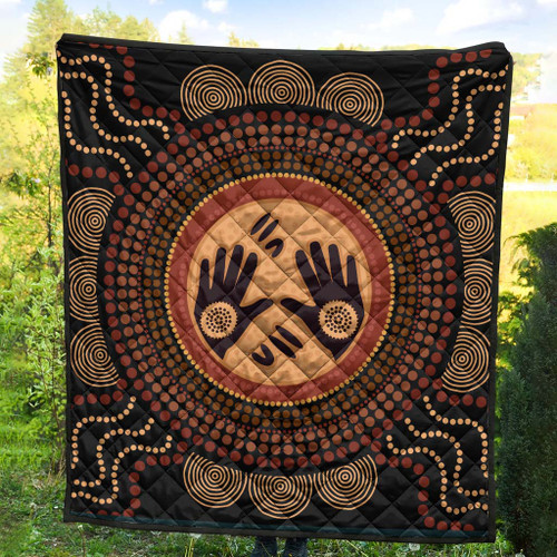 Australia Aboriginal Inspired Quilt - Concept Art Aboiginal Inspired Dot Painting Style