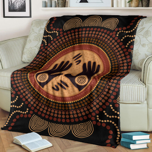 Australia Aboriginal Inspired Blanket - Concept Art Aboiginal Inspired Dot Painting Style
