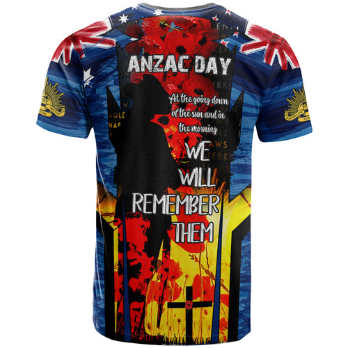 Australia and New Zealand Army Corps T-shirt - Commemorated ANZAC Day Lest We Forget T-shirt2