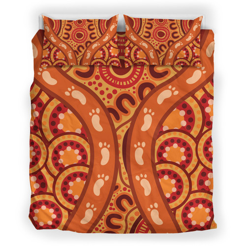 Australia Aboriginal Inspired Bedding Set - Indigenous Art Aboriginal Inspired Dot Painting Style 6 Australia Aboriginal Inspired Bedding Set - Indigenous Art Aboriginal Inspired Dot Painting Style 6