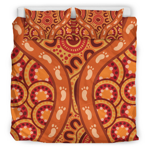 Australia Aboriginal Inspired Bedding Set - Indigenous Art Aboriginal Inspired Dot Painting Style 6 Australia Aboriginal Inspired Bedding Set - Indigenous Art Aboriginal Inspired Dot Painting Style 6