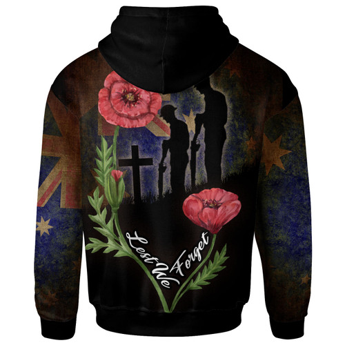 Australia Anzac Day Hoodie - Custom Lest We Forget With Poppies Flowers Watercolor Style Hoodie Australia Anzac Day Hoodie - Custom Lest We Forget With Poppies Flowers Watercolor Style Hoodie