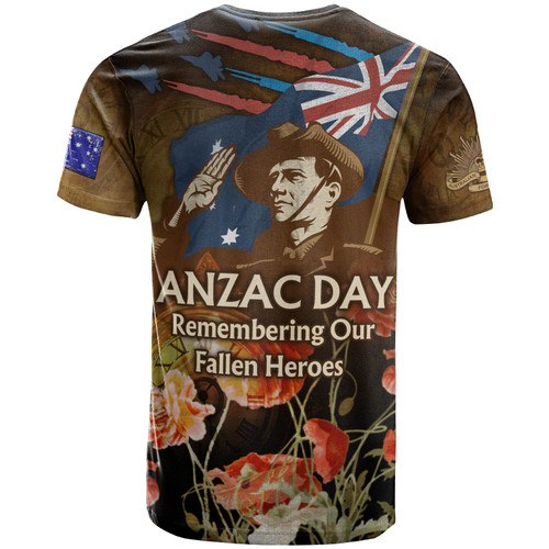 Anzac Day T-shirt - Custom Remembering Our Fallen Heroes T-shirt Anzac Day T-shirt - Custom Remembering Our Fallen Heroes T-shirt