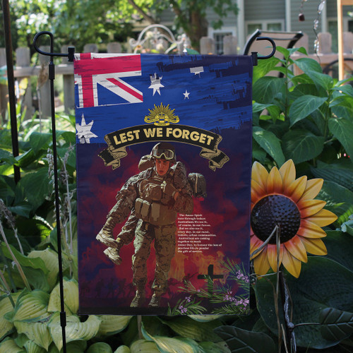 Australia Anzac Day Flag - Custom Lest We Forget Rosemary Soldier Anzac Spirit Flag Australia Anzac Day Flag - Custom Lest We Forget Rosemary Soldier Anzac Spirit Flag
