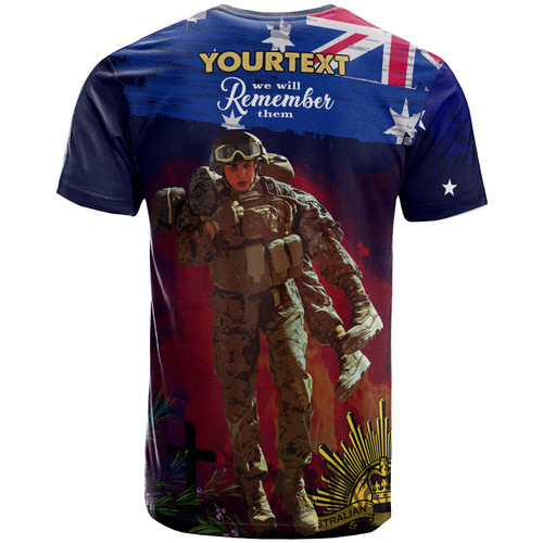 Australia Anzac Day T-shirt - Custom Lest We Forget Rosemary Soldier Anzac Spirit T-shirt Australia Anzac Day T-shirt - Custom Lest We Forget Rosemary Soldier Anzac Spirit T-shirt