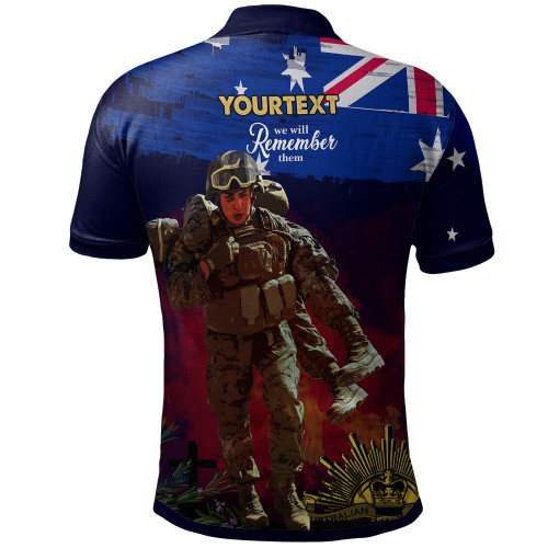 Australia Anzac Day Polo Shirt - Custom Lest We Forget Rosemary Soldier Anzac Spirit Polo Shirt Australia Anzac Day Polo Shirt - Custom Lest We Forget Rosemary Soldier Anzac Spirit Polo Shirt