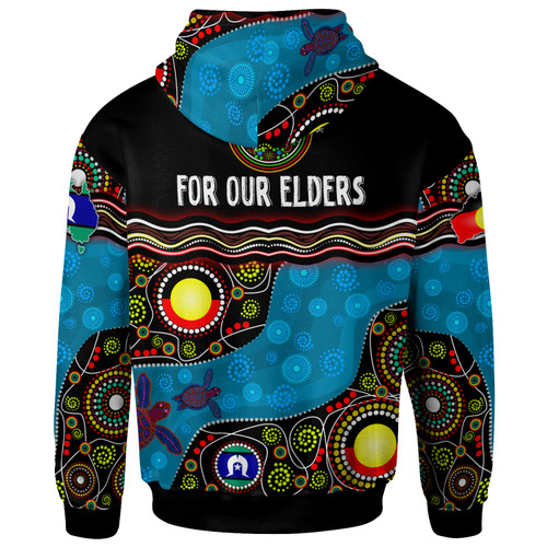 Naidoc Week Hoodie - Custom Australia Culture Art With River And Tortoise Aboriginal Inspired Dot Art Hoodie Naidoc Week Hoodie - Custom Australia Culture Art With River And Tortoise Aboriginal Inspired Dot Art Hoodie
