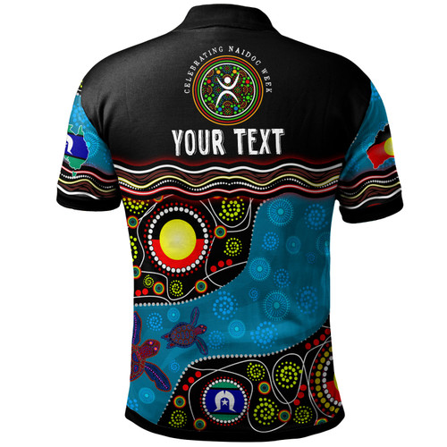 Naidoc Week Polo Shirt - Custom Australia Culture Art With River And Tortoise Aboriginal Inspired Dot Art Polo Shirt Naidoc Week Polo Shirt - Custom Australia Culture Art With River And Tortoise Aboriginal Inspired Dot Art Polo Shirt
