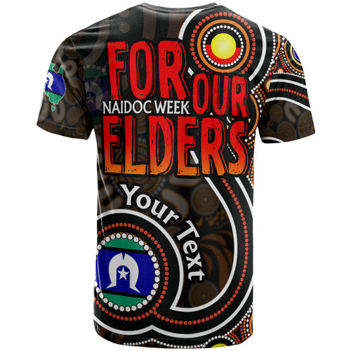 Naidoc Week T-shirt - Custom For Our Elders Aboriginal Inspired Dot Art T-shirt Naidoc Week T-shirt - Custom For Our Elders Aboriginal Inspired Dot Art T-shirt