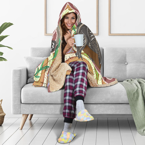 Australia Aboriginal Inspired Hooded Blanket - Koala Aboriginal Dot Art Vector Australia Aboriginal Inspired Hooded Blanket - Koala Aboriginal Dot Art Vector