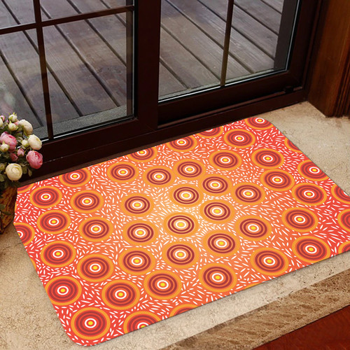 Australia Aboriginal Inspired Door Mat -  Aboriginal Art Seamless Pattern Australia Aboriginal Inspired Door Mat -  Aboriginal Art Seamless Pattern