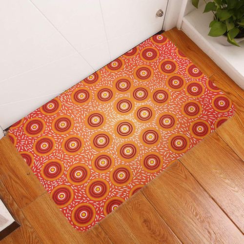 Australia Aboriginal Inspired Door Mat -  Aboriginal Art Seamless Pattern