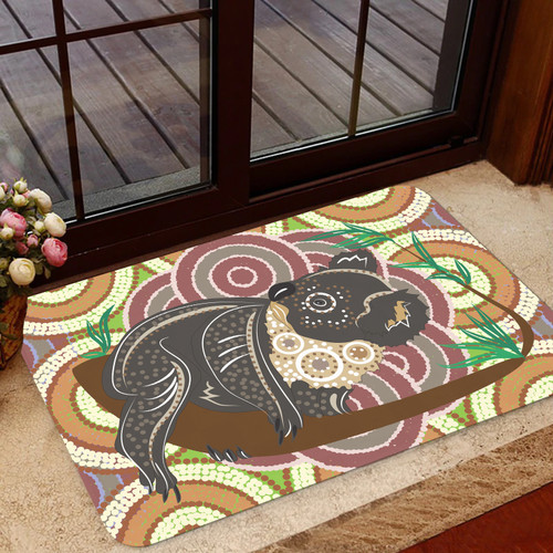 Australia Aboriginal Inspired Door Mat - Koala Aboriginal Dot Art Vector