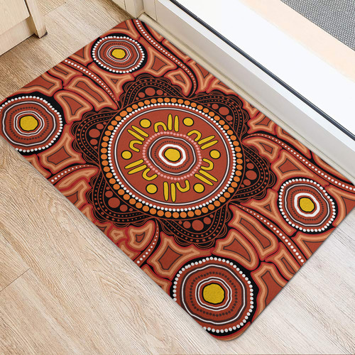 Australia Aboriginal Inspired Door Mat - Aboriginal Circle Pattern Style Australia Aboriginal Inspired Door Mat - Aboriginal Circle Pattern Style