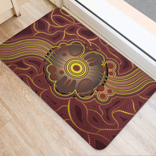 Australia Aboriginal Inspired Door Mat - Aboriginal Dot Art Vector Background Australia Aboriginal Inspired Door Mat - Aboriginal Dot Art Vector Background