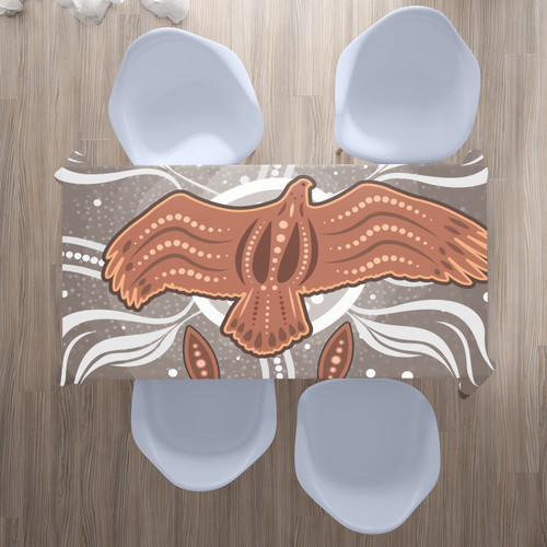 Australia Aboriginal Inspired Tablecloth - Aboriginal Dot Art Vector Painting With Eagle Australia Aboriginal Inspired Tablecloth - Aboriginal Dot Art Vector Painting With Eagle
