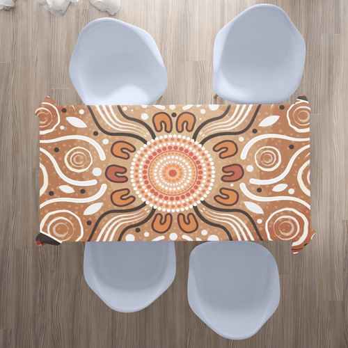 Australia Aboriginal Inspired Tablecloth - Aboriginal Dot Art Background Australia Aboriginal Inspired Tablecloth - Aboriginal Dot Art Background