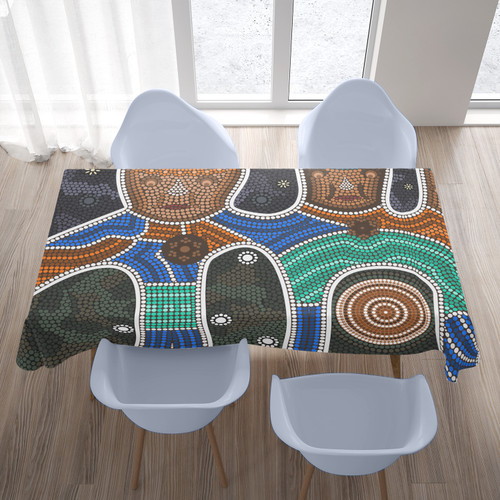Australia Aboriginal Inspired Tablecloth - Friendship Aboriginal Style