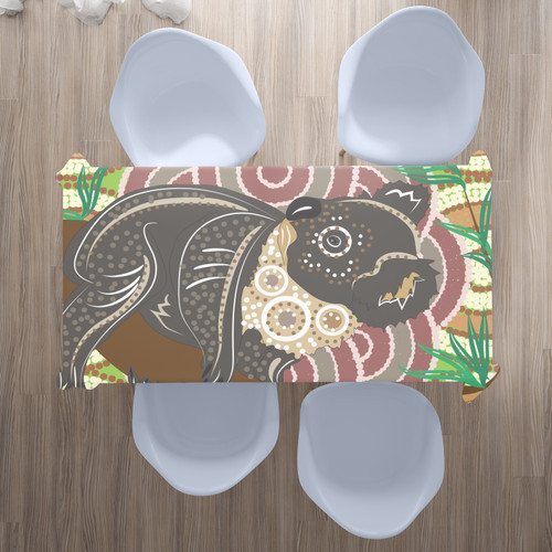 Australia Aboriginal Inspired Tablecloth - Koala Aboriginal Dot Art Vector Australia Aboriginal Inspired Tablecloth - Koala Aboriginal Dot Art Vector