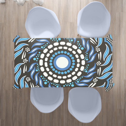 Australia Aboriginal Inspired Tablecloth - Aboriginal Dot Art Vector Background Connection Concept Australia Aboriginal Inspired Tablecloth - Aboriginal Dot Art Vector Background Connection Concept