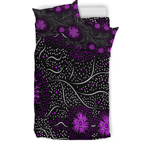 Australia Indigenous Bedding Set - Aboriginal inspired dot painting dreaming art Australia Indigenous Bedding Set - Aboriginal inspired dot painting dreaming art