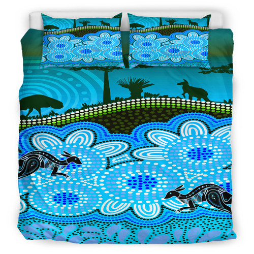 Australia Indigenous Bedding Set - Australian art background - nature concept
