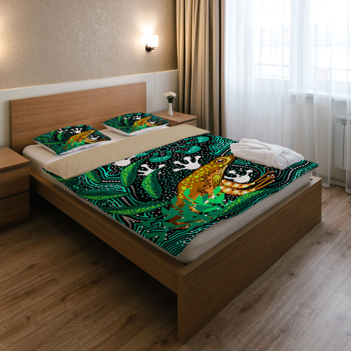Australia Indigenous Bedding Set - Dreaming Indigenous Frog Australia Indigenous Bedding Set - Dreaming Indigenous Frog