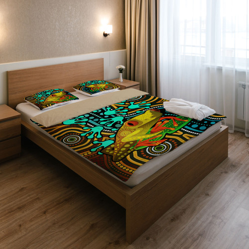 Australia Indigenous Bedding Set - Indigenous Aboriginal Inspired Frog Australia Indigenous Bedding Set - Indigenous Aboriginal Inspired Frog