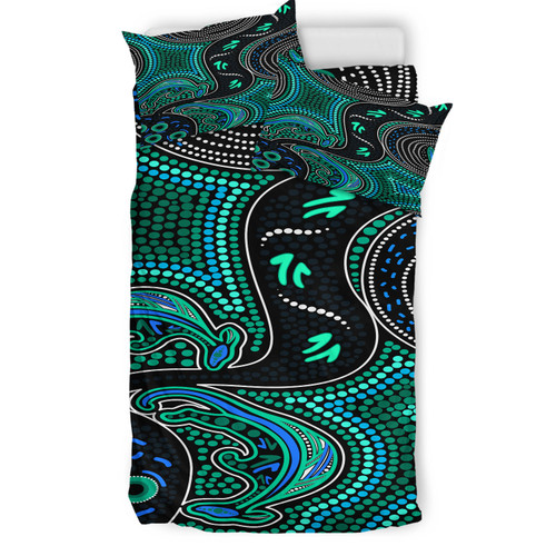 Australia Indigenous Bedding Set - Indigenous aboriginal inspired kangaroo dot art dreaming Australia Indigenous Bedding Set - Indigenous aboriginal inspired kangaroo dot art dreaming
