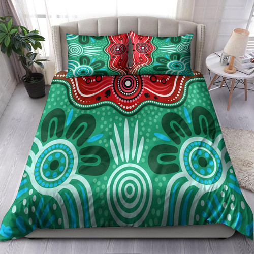 Australia Indigenous Bedding Set - Indigenous dot art River concept