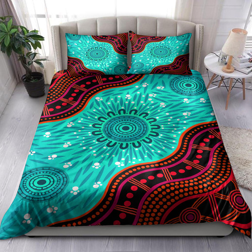 Australia Indigenous Bedding Set - River concept aboriginal inspired style