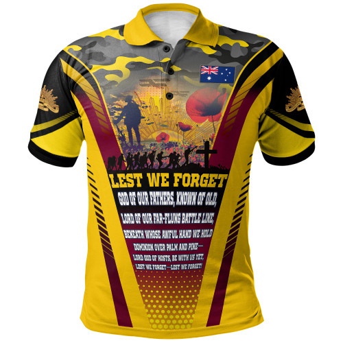 Australia Anzac Camo Polo Shirt - Custom Anzac Poem Lest We Forget Polo Shirt Australia Anzac Camo Polo Shirt - Custom Anzac Poem Lest We Forget Polo Shirt