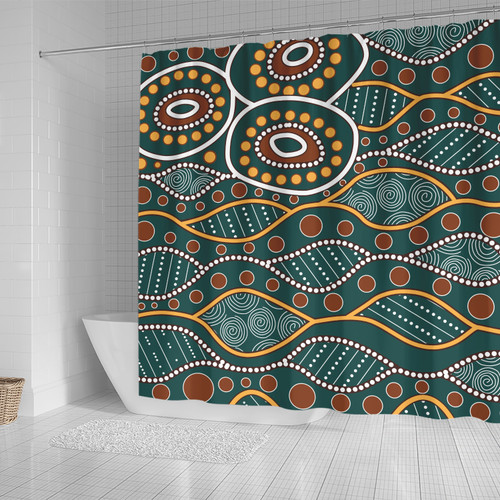 Australia Aboriginal Inspired Shower Curtain Australia Aboriginal Inspired Shower Curtain