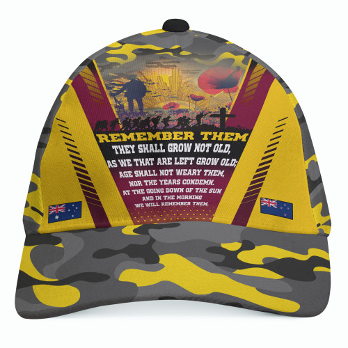 Australia Anzac Camo Cap - Anzac Poem Lest We Forget Cap